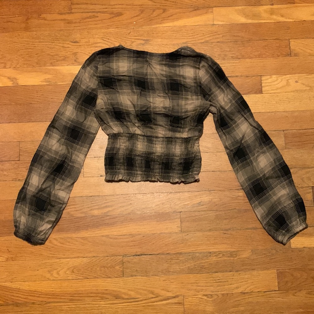 Flannel Pattern Babydoll top - Picture 2 of 5